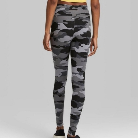 Wild Fable Camouflage Leggings Set Of 2 Black and Gray - Picture 7 of 7